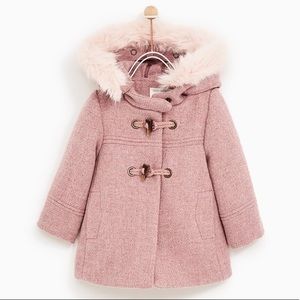 baby girl coats with fur hood